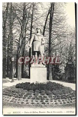 Ansichtskarte AK Rouen Statue de Rollon Premier Duc de Normandie