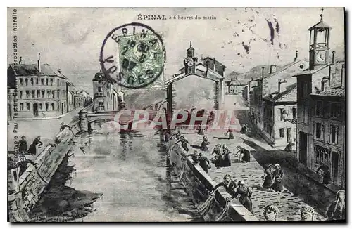 Cartes postales Epinal a 6 heures du matin