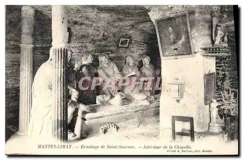 Cartes postales Mantes Limay Ermitage de Saint Sauveur Interieur de la Chapelle