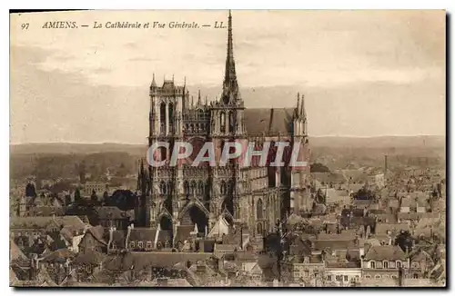 Cartes postales Amiens La Cathedrale et Vue Generale