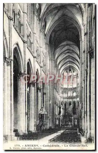 Ansichtskarte AK Amiens Cathedrale La Grande Nef