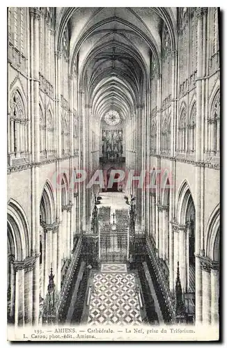 Ansichtskarte AK Amiens Cathedrale La Nef prise du Triforium Orgue