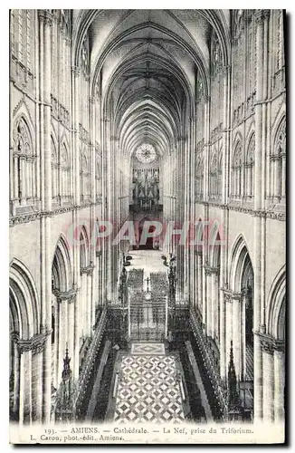 Cartes postales Amiens Cathedrale La Nef prise du Triforium Orgue