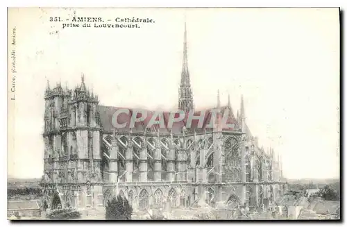 Cartes postales Amiens Cathedrale prise du Louvencourt