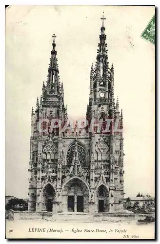 Cartes postales Lepine Marne Eglise Notre Dame la Facade