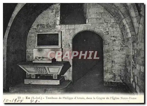 Ansichtskarte AK Eu S Inf Tombeau de Philippe d'Artois dans la Crypte de l'Eglise Notre Dame