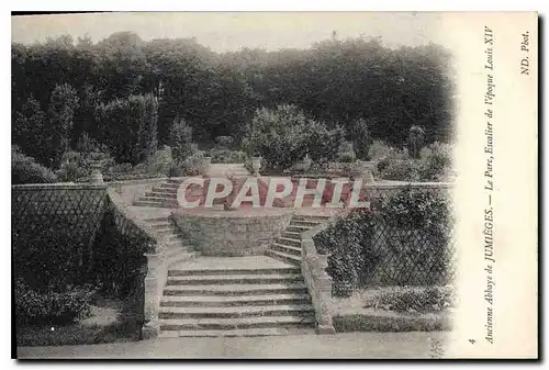 Ansichtskarte AK Ancienne Abbaye de Jumieges Le Parc Escalier de l'epoque Louis XIV