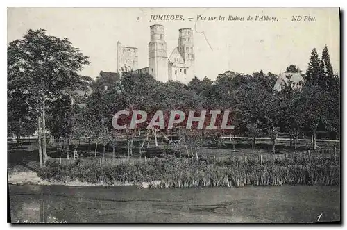 Cartes postales Jumieges Vue sur les Ruines de l'Abbaye