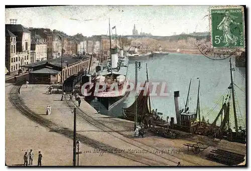 Cartes postales Dieppe La Gare Maritime l'Avant Port