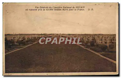 Cartes postales Vue Generale du Cimetiere National de Souain