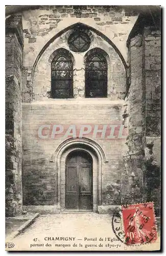 Cartes postales Champigny Portail de l'Eglise