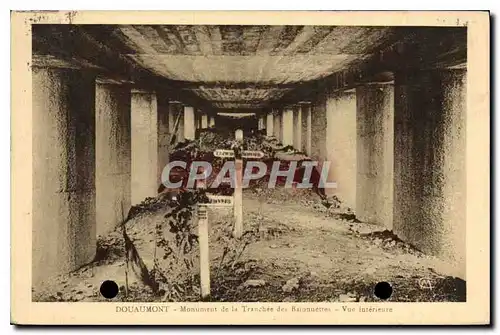 Cartes postales Douaumont Monument de la Tranchee des Baionettes Vue interieure
