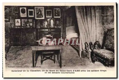 Cartes postales Interieur de la Chambre lit de mort du Saint Cure