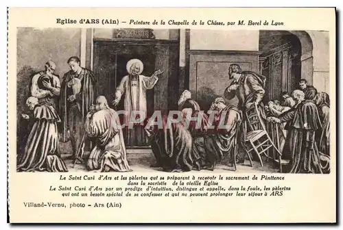 Cartes postales Eglise d'Ars Ain Peinture de la Chapelle de la Chasse