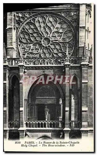 Cartes postales Paris La Rosace de la Sainte Chapelle