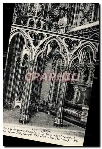 Ansichtskarte AK Paris Interieur de la Sainte Chapelle La Maitre Autel Escalier