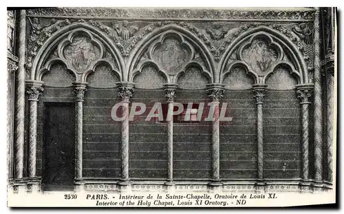 Ansichtskarte AK Paris Interieur de la Sainte Chapelle Oratoire de Louis XI