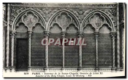 Cartes postales Paris Interieur de la Sainte Chapelle Oratoire de Louis XI