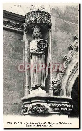 Ansichtskarte AK Paris La Sainte Chapelle Statue de Saint Louis