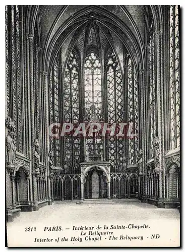 Cartes postales Paris Interieur de la Sainte Chapelle Le Reliquaire