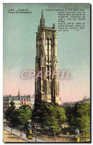 Cartes postales Paris Tour St Jacques