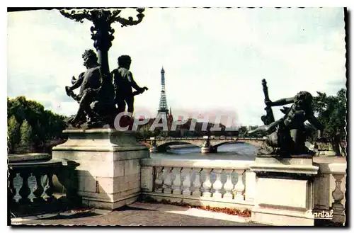 Ansichtskarte AK Paris La Tour Eiffel vue de la Place de la Concorde