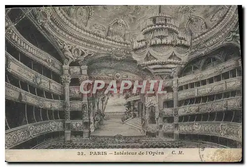 Cartes postales Paris Interieur de l'Opera