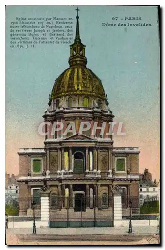 Ansichtskarte AK Paris Dome des Invalides