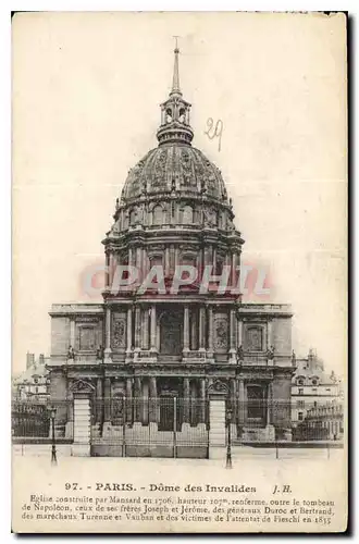 Ansichtskarte AK Paris Dome des Invalides