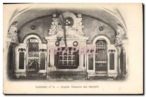 Cartes postales Carmes Crypte Ossuaire des Martyrs