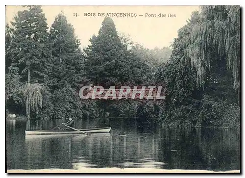 Cartes postales Bois de Vincennes Pont des Iles