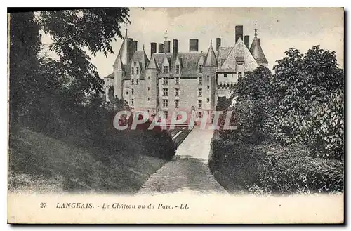 Ansichtskarte AK Langeais Le Chateau vu du Parc