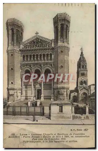 Ansichtskarte AK Lyon Ancienne Chapelle et Basilique de Fourviere