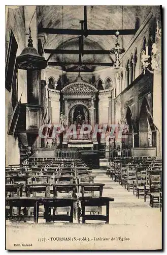 Ansichtskarte AK Tournan S et M Interieur de l'Eglise