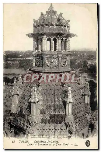 Ansichtskarte AK Tours Cathedrale St Galien Dome et Lanterne de la Tour Nod