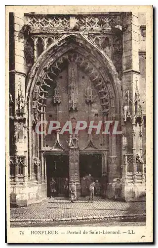 Cartes postales Honfleur Portail de Saint Leonard