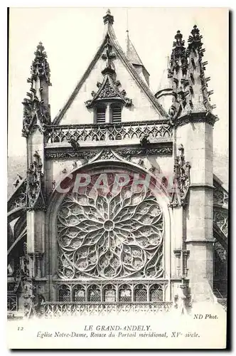 Cartes postales Le Grand Andely Eglise Notre Dame Rosace du Portail meridional