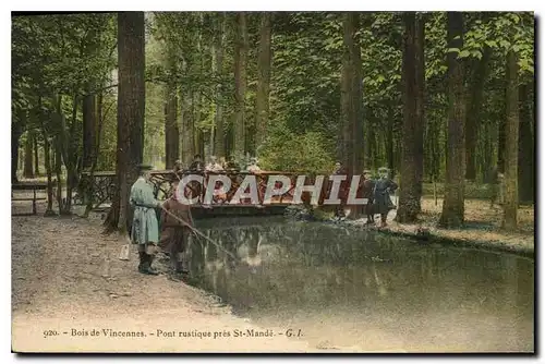 Cartes postales Bois de Vincennes Pont rustique pres St Mande