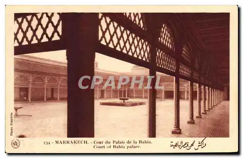 Cartes postales Marrakech Cour du Palais de la Bahia