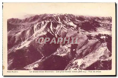 Cartes postales Le Grand Atlas Marocain Les plus hautes cimes Vue en avion