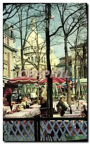 Ansichtskarte AK Paris Le Sacre Coeur de Montmartre vu depuis la place du Tertre