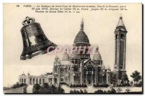 Ansichtskarte AK Paris La Basilique du Sacre Coeur de Montmartre terminee Cloche