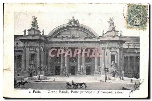 Ansichtskarte AK Paris Grand Palais Porte principale Champs Elysees