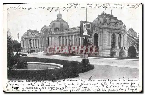 Ansichtskarte AK Paris Champs Elysees Petit Palais