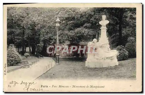 Ansichtskarte AK Paris Parc Monceau Monument de Maupassant