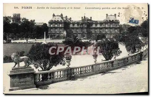 Ansichtskarte AK Paris Jardin du Luxembourg et le Senat