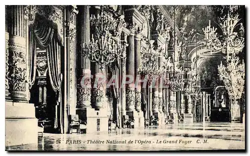 Cartes postales Paris Theatre National de l'Opera Le Grand Foyer