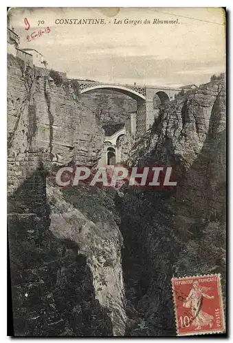 Cartes postales Constantine Les Gorges du Rhummel