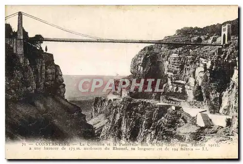 Cartes postales Constantine La Corniche et la Passerelle Sidi m Cid