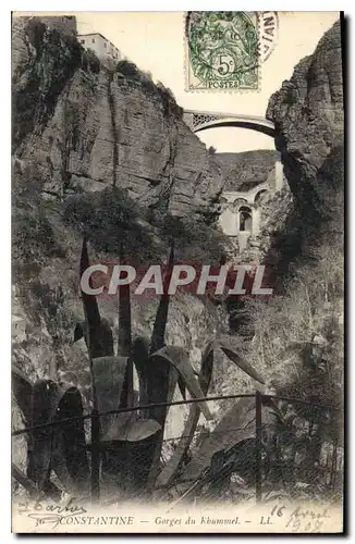 Cartes postales Constantine Gorges du Rhummel